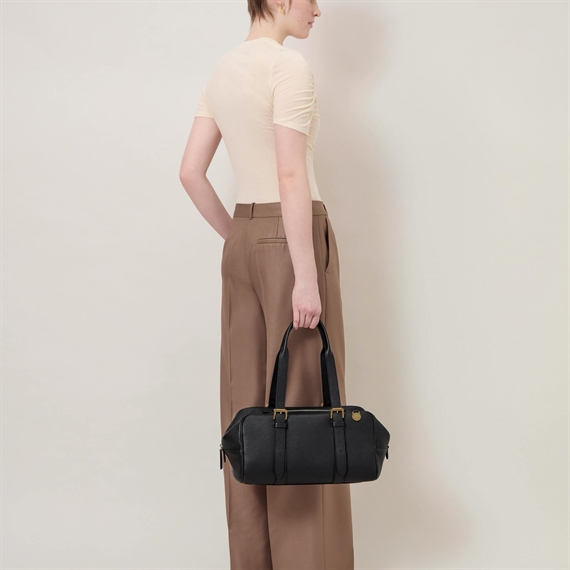 Mulberry Boston Black Heavy Grain